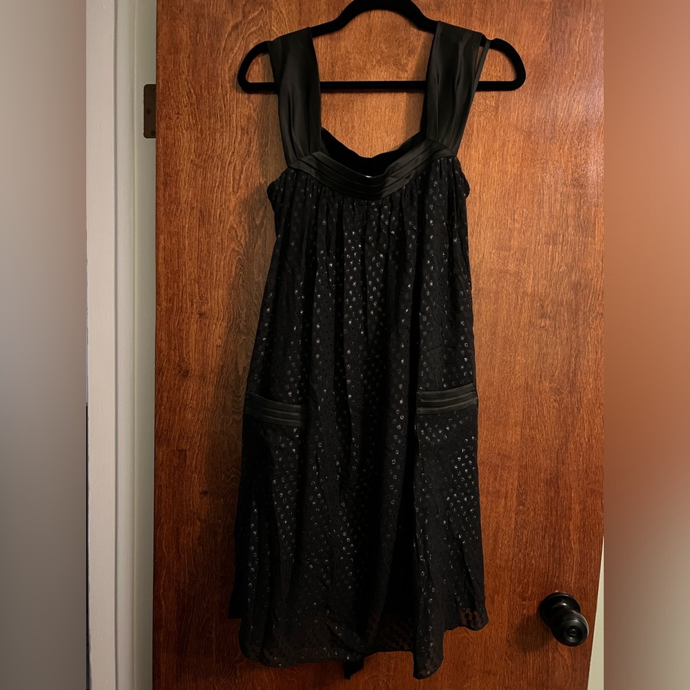Haute Hippie NWT Black thick strap flowy black dress